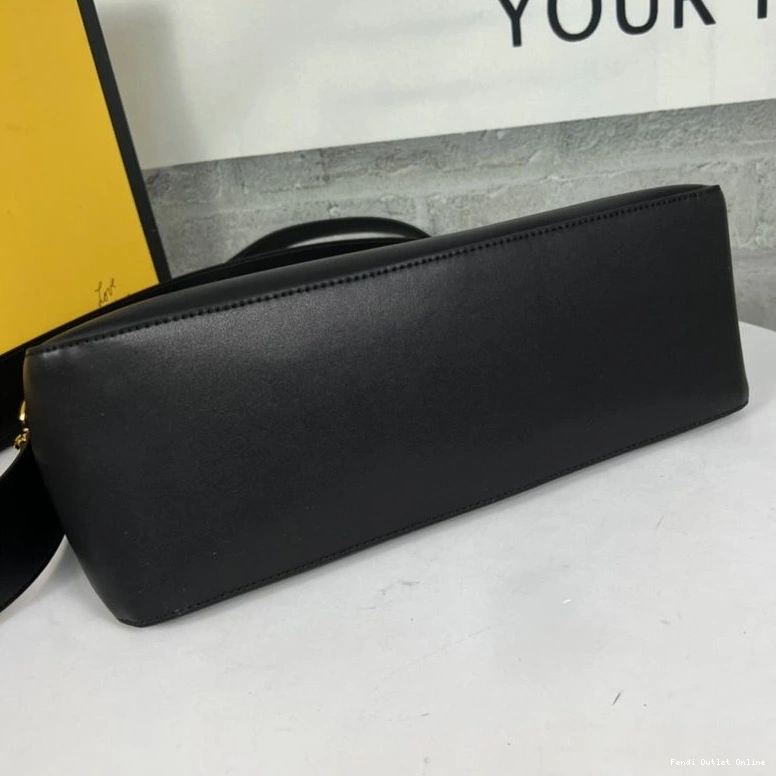 Affordable In Black Zip Calf Shoulder Fendi O'Lock Leather Bag 0719